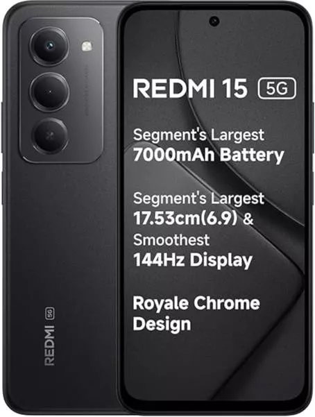 Redmi 15 5G (Mindnight Black, 8GB-128GB) -  - Buy Online at LOVE MOBILES