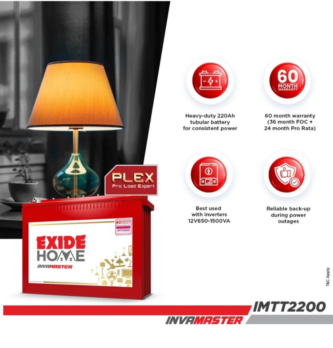Exide Home invamaster 220 Ah in Kathua Reliable Power Backup - Image 2