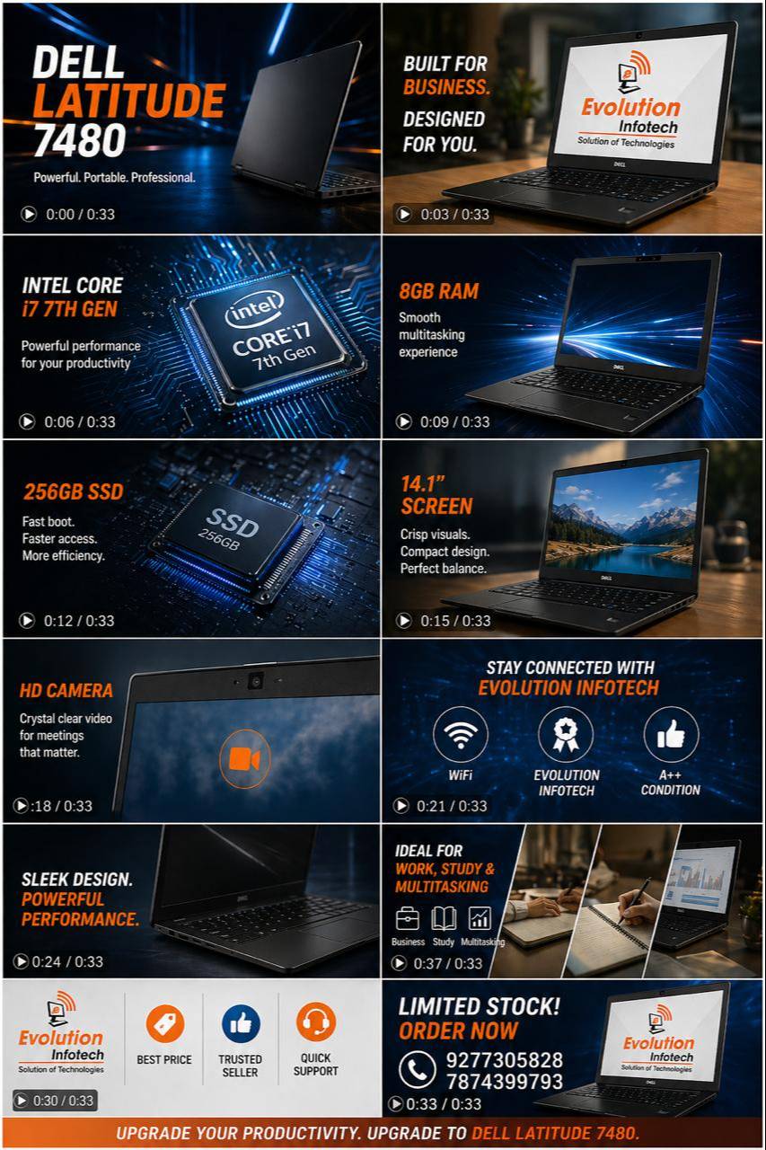 Dell Latitude 7480 Laptop in Ahmedabad - Business Performance -  - Buy Online at EVOLUTION INFOTECH