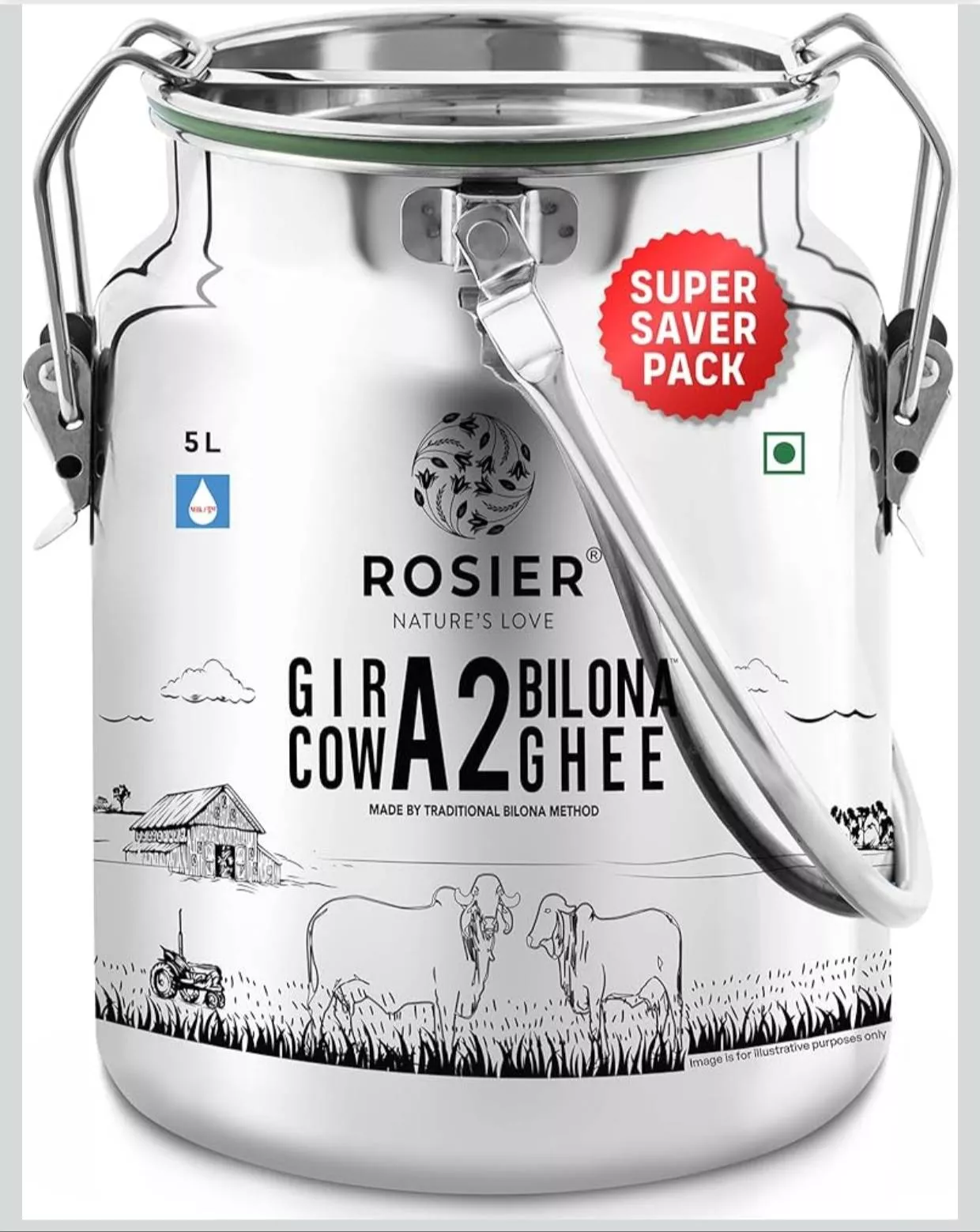 ROSIER A2 Gir Cow Ghee in 5L -  - Buy Online at VIJAY SAH