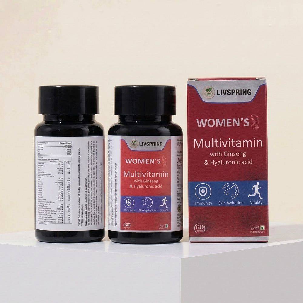 Livspring Women's Multivitamin in BK 1 32 AGF EAST SHALIMARBAGH Key Feature Ginseng & Hyaluronic Acid - Image 1