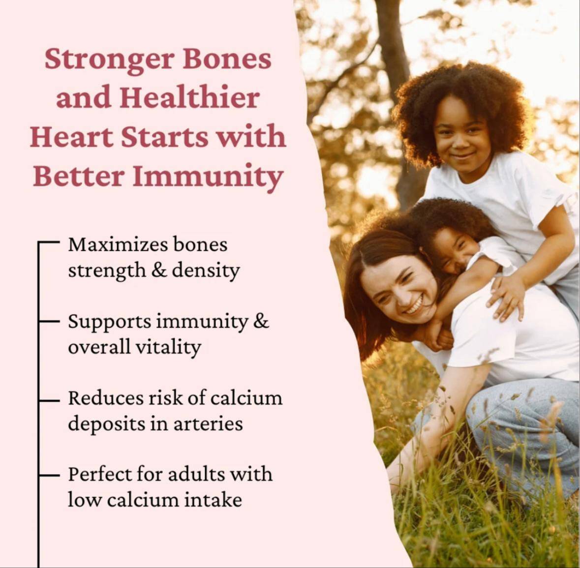 LIVSPRING Vitamin D3+K27 with Calcium in BK 1 - Improved Muscle, Heart, and Bone Health - Image 2
