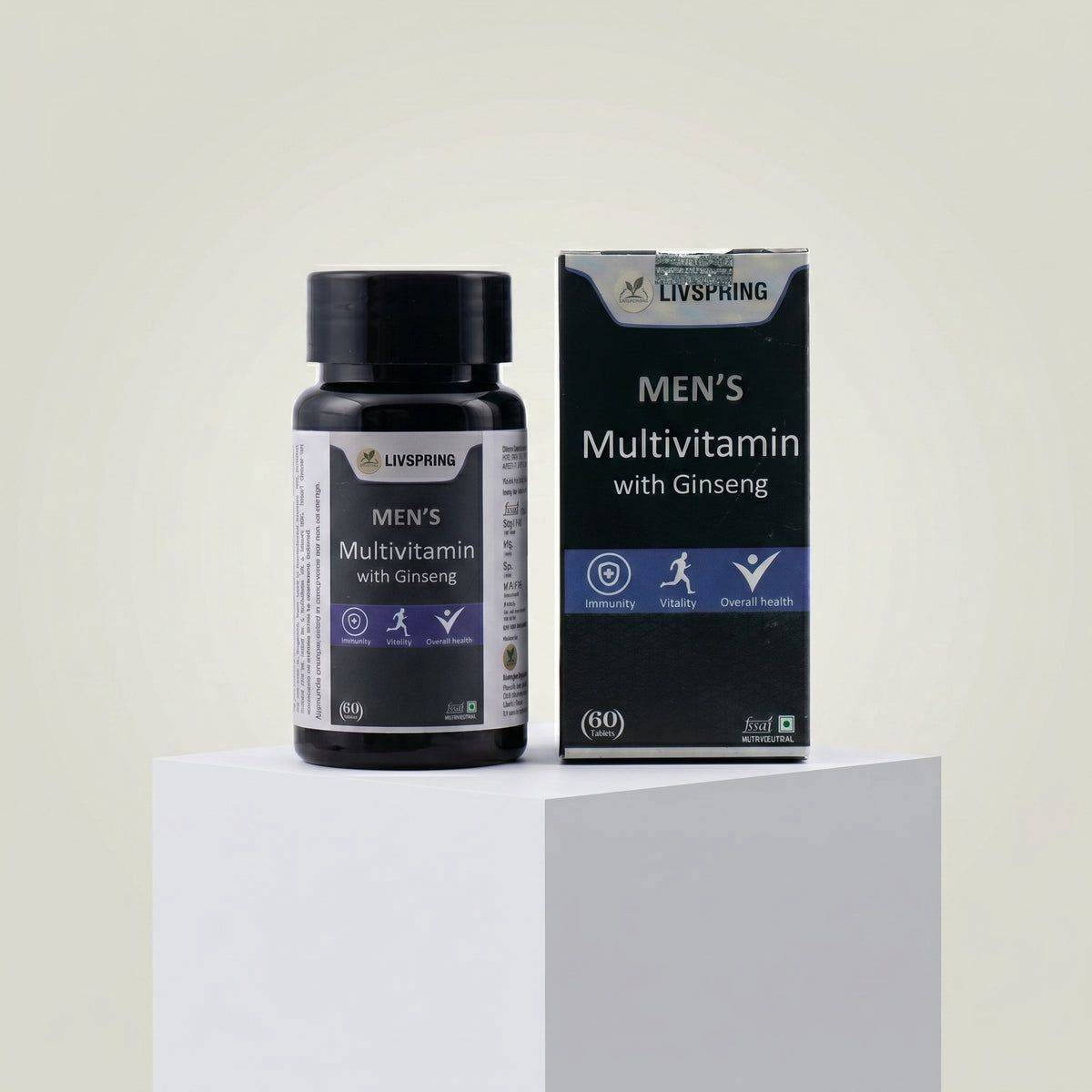 LIVSPRING Men's Multivitamin in BK 1 32 AGF EAST SHALIMARBAGH Near Fortis Hospital - Boost Energy and Vitality with Ginseng - Image 2