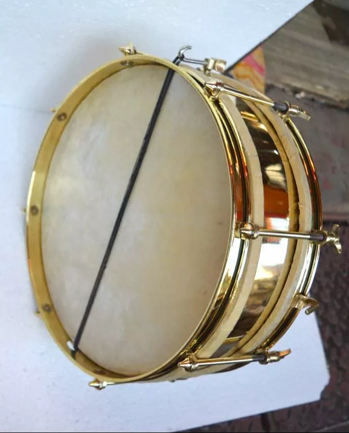  BRASS SIDE DRUM 12'' MELODY MAKERS INDIA 219 311 JALI KOTHI  MEERUT PURWA  AHAMAD NAGAR OPP NADAR ALI CO NASIR ALI COMPANY JALI KOTHILANDMARK M