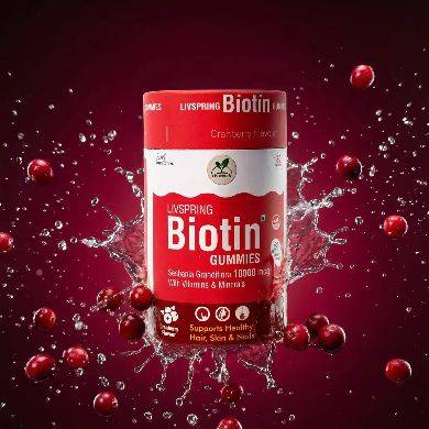 LivSpring Biotin Gummies in BK 1 - Vegan Hair and Skin Support - Image 2