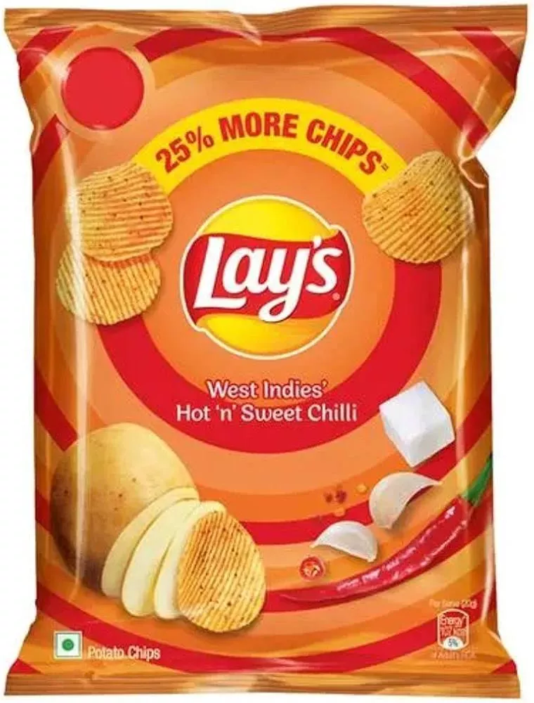 Lay's Potato Chips in Hoshiarpur: West Indies' Hot 'n' Sweet Chilli Flavor -  - Buy Online at GURBAX SINGH