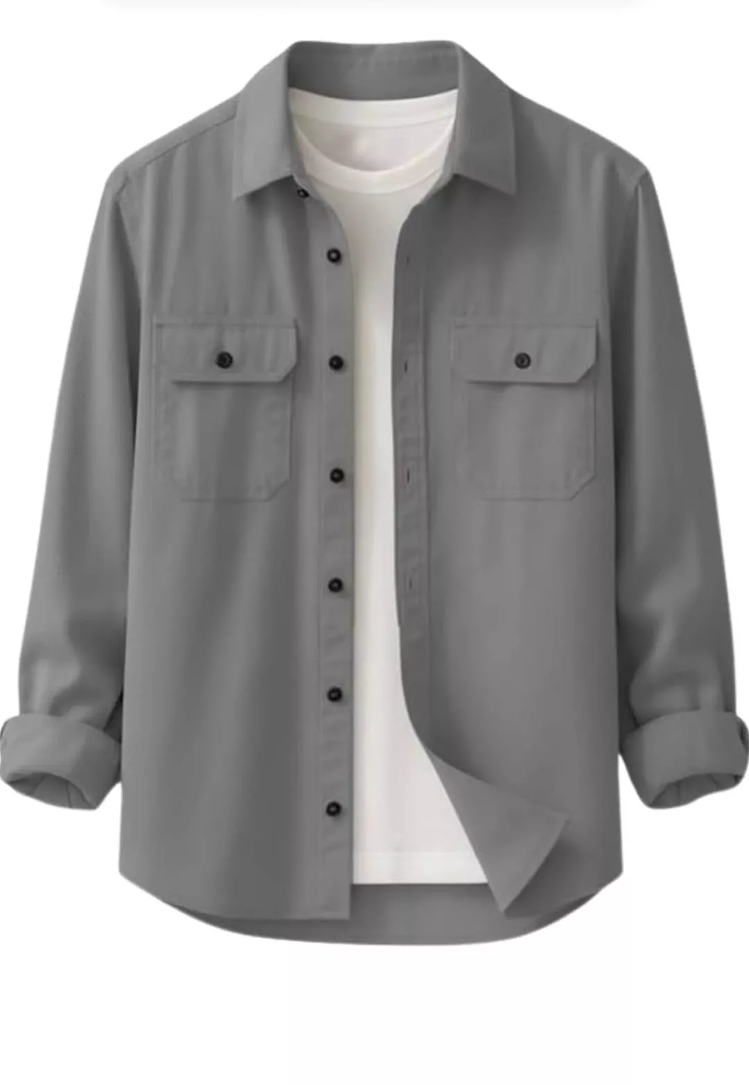 Men's Casual Shirt in Vijayawada: Grey Shirt with Inner T-shirt Combo -  - Buy Online at S L N FASHIONS