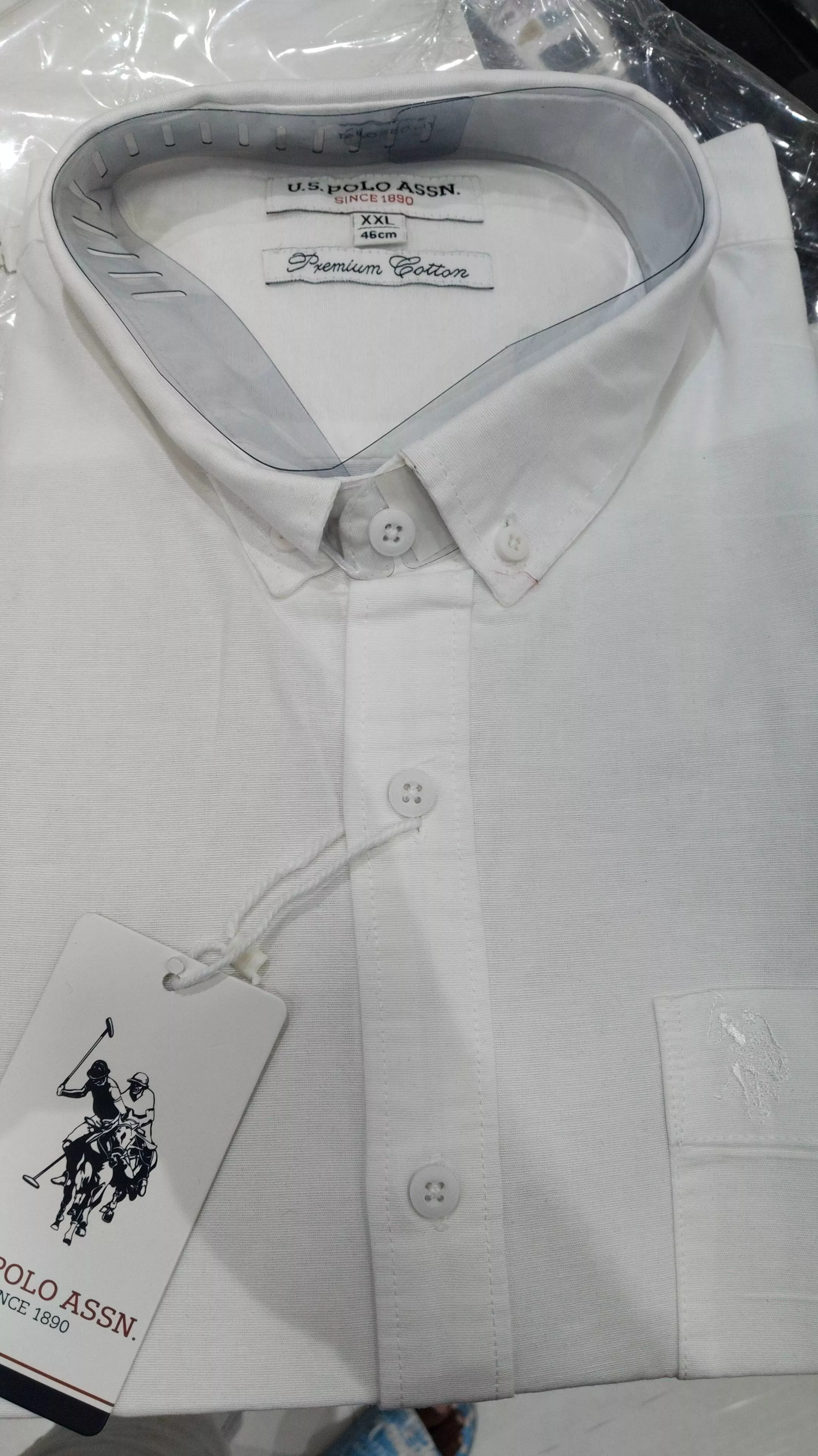 U.S. Polo Assn. Premium Cotton Shirt in Vijayawada Button-Down Collar -  - Buy Online at MOHAN ENTERPRISES