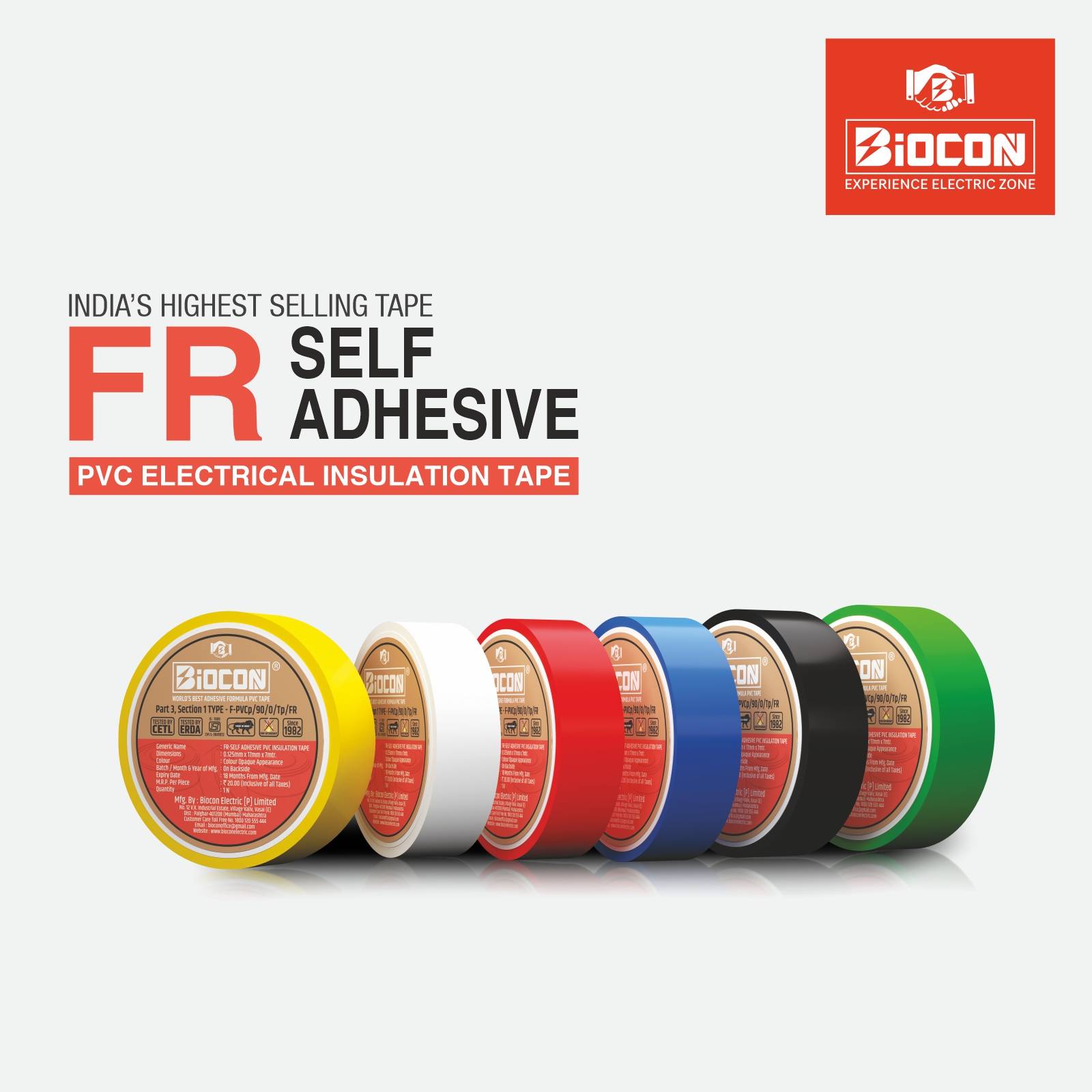 PVC Insulation Tape - 7Meter -  - Buy Online at BIOCON ELECTRIC PRIVATE LIMITED