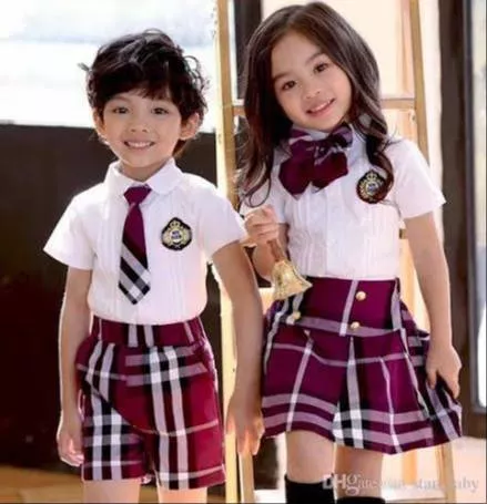 Kids' School Uniform Set in Garhshankar - Stylish Plaid Design -  - Buy Online at KARAN CLOTH HOUSE