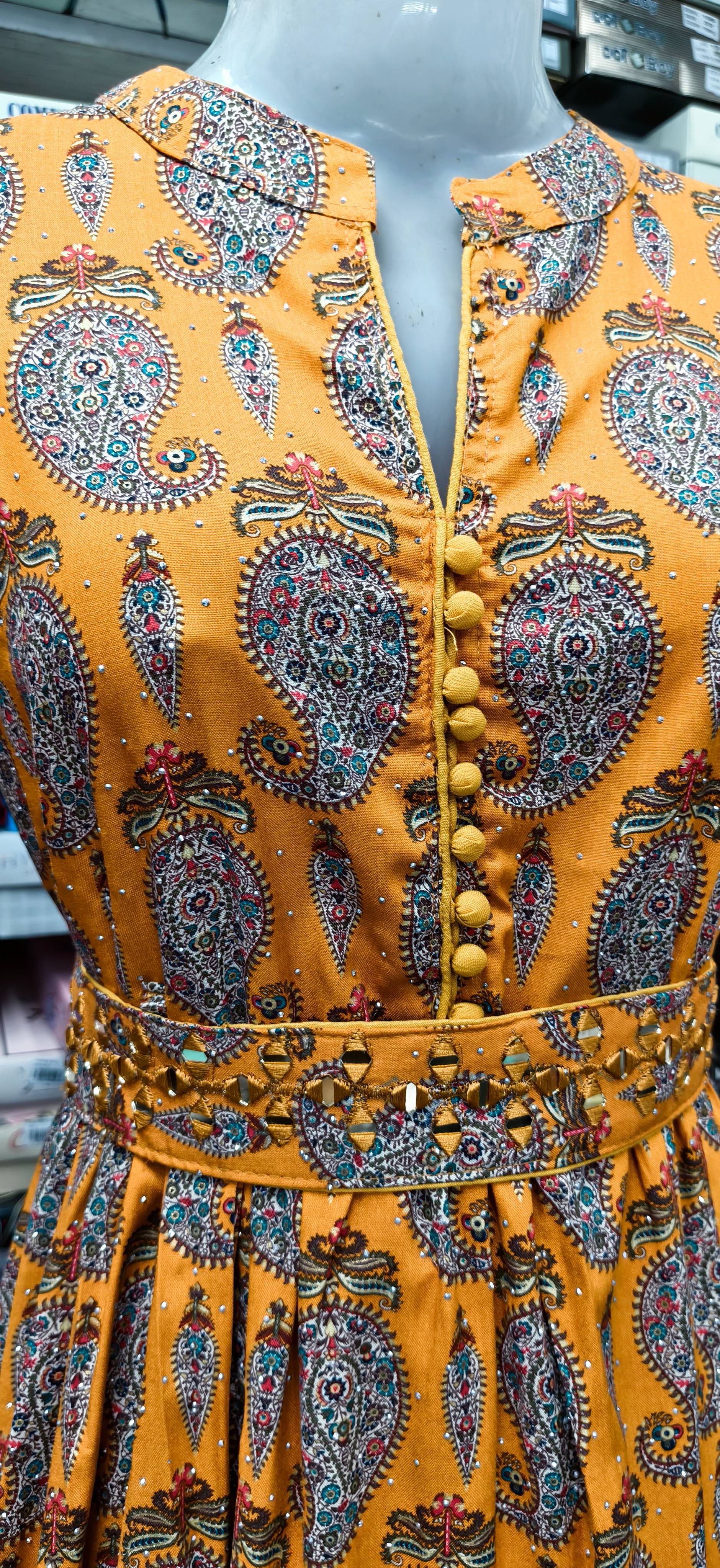 Anarkali Dress Paisley Printed in Jhansa - Stylish and Vibrant - Image 1