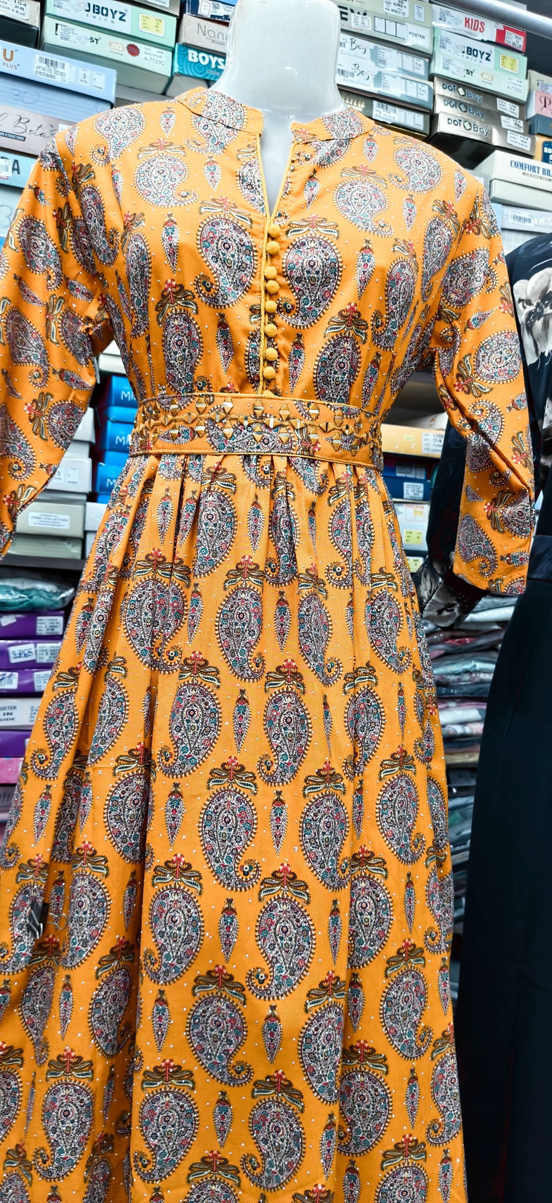 Anarkali Dress Paisley Printed in Jhansa - Stylish and Vibrant - Image 2