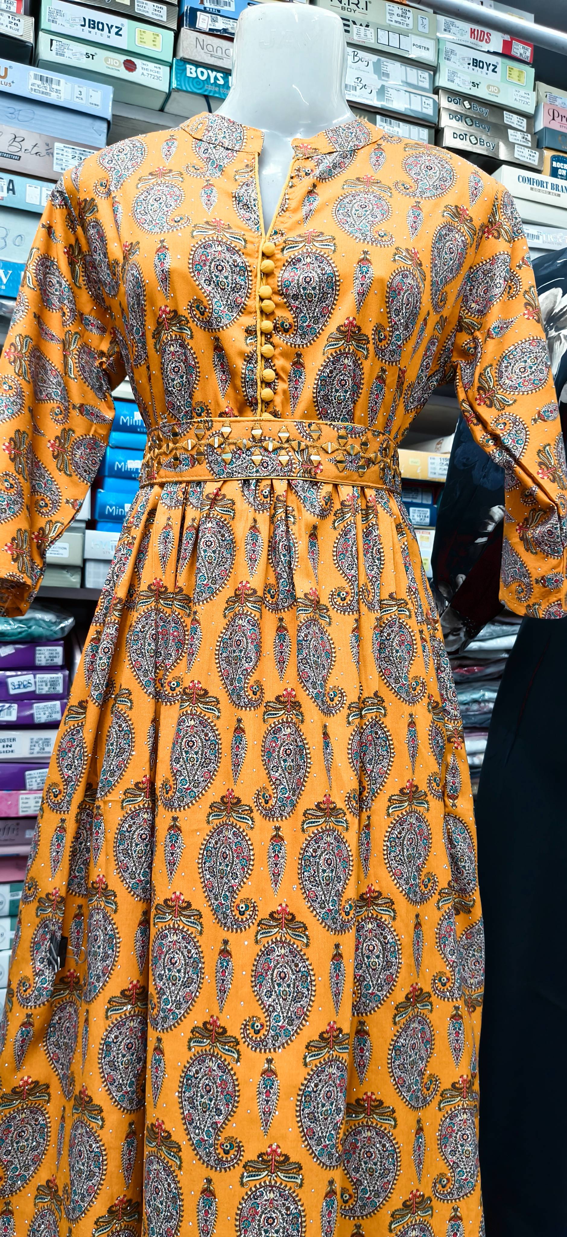 Anarkali Dress Paisley Printed in Jhansa - Stylish and Vibrant - Image 3