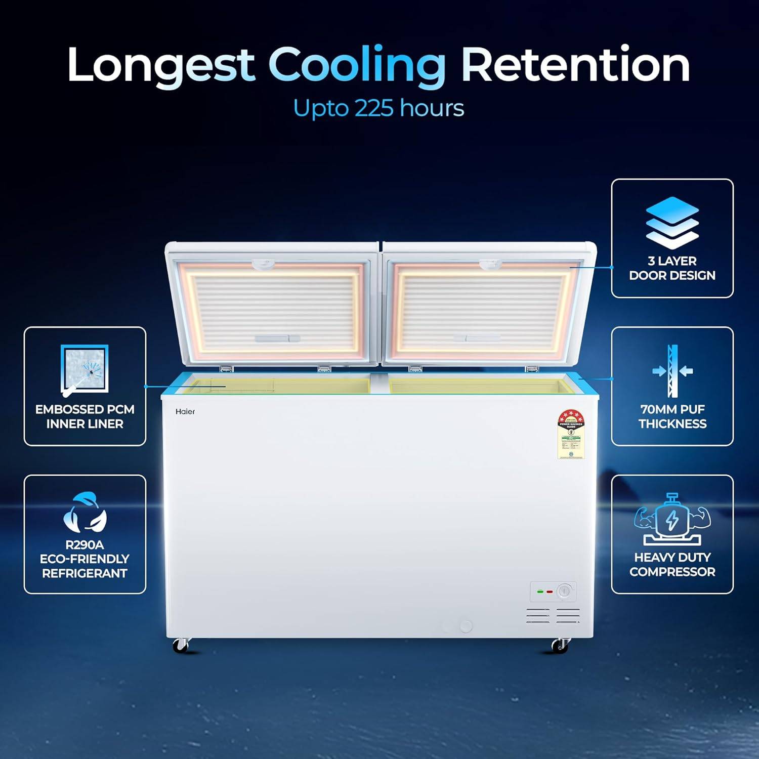 Haier Deep Freezer in V H Commercial Centre Kankiya - 5 Star Energy Rating - Image 4
