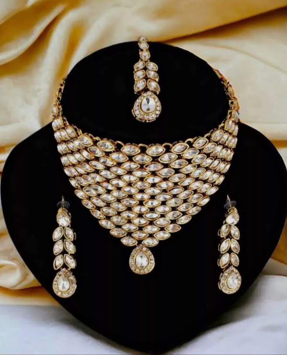 Kundan Bridal Necklace Set in Thangmeiband Polem Leikai Lamphelpat - Premium Design -  - Buy Online at WAIKHOM ROMASHINI DEVI