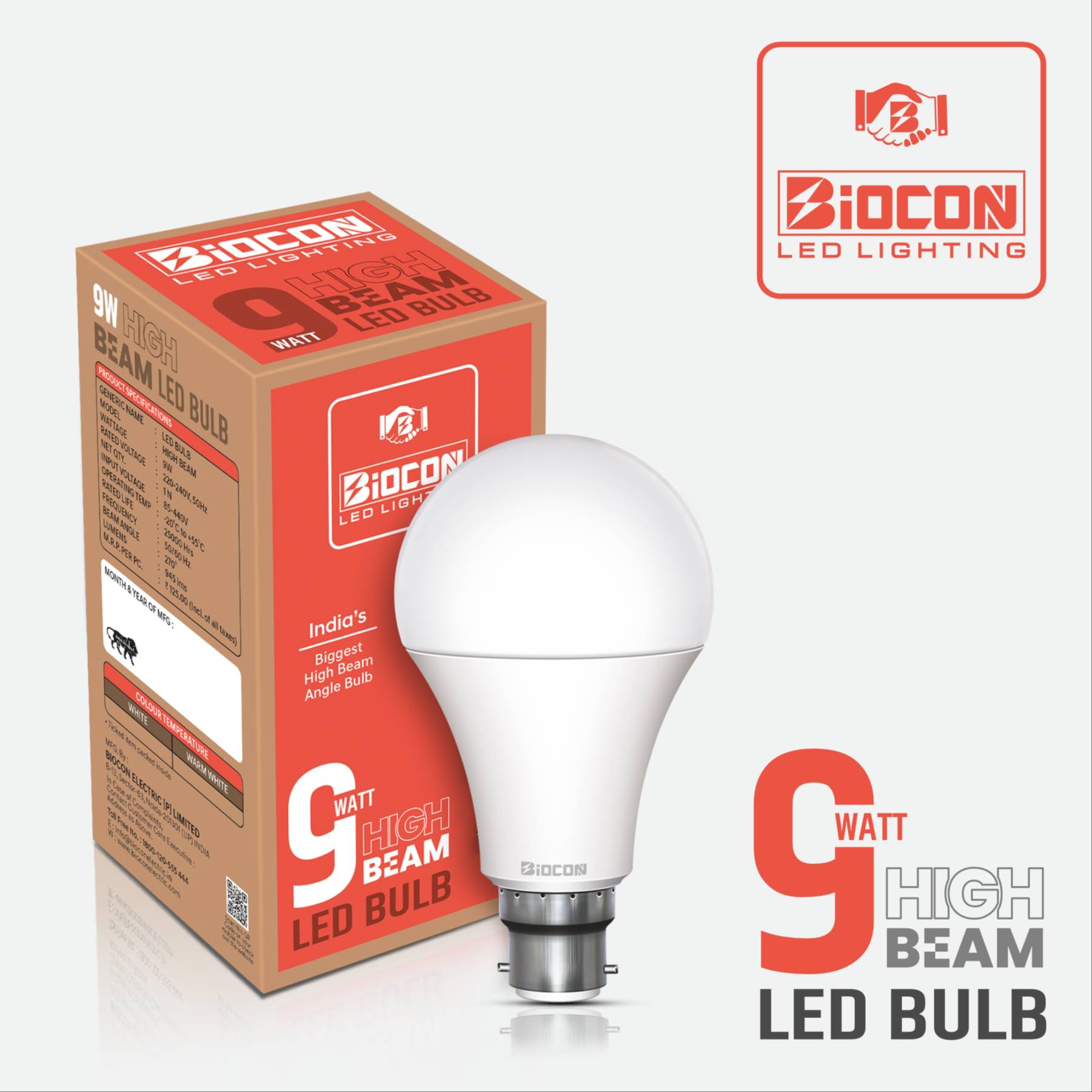 9W LED Bulb -  - Buy Online at BIOCON ELECTRIC PRIVATE LIMITED