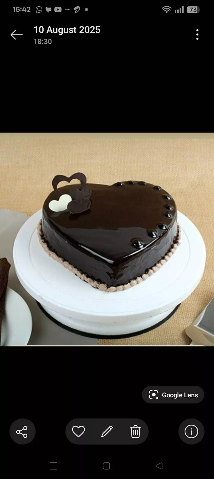 Chocolate Truffle Cake heart shaped cake 500 gr. -  - Buy Online at SANKALP COOL ZONE
