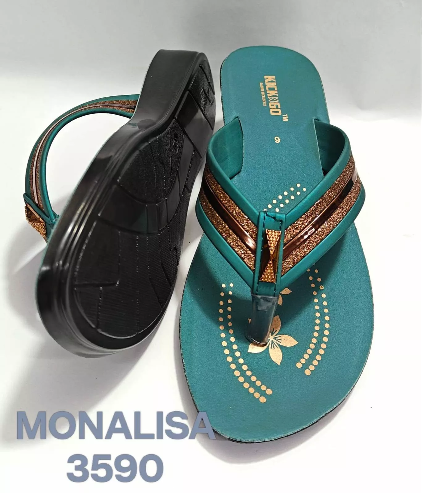 Monalisa 3590 Ladies Flip-Flops in Narela with Glitter Accents -  - Buy Online at NIRMAL FOOTWEAR
