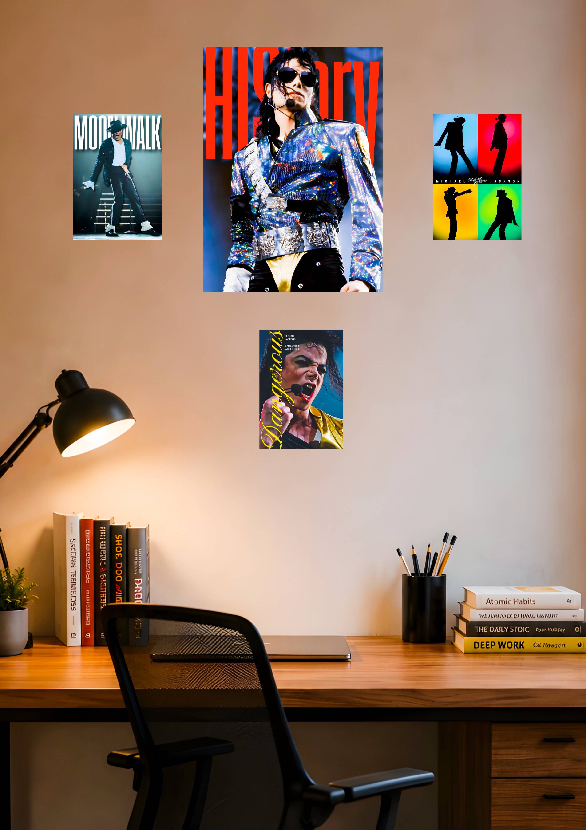 Premium Starter Aesthetic Wall Pack including 1 A5 and 3 A6 posters designed for stylish home decor — CLIQNSTIK Ramapuram - Image 1