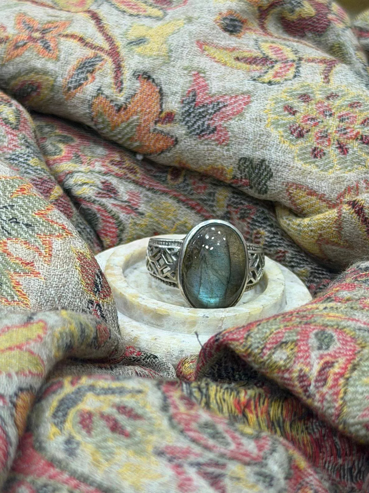Jewelry/Unisex Labrorite Silver Ring in Bengaluru - Elevate Your Style -  - Buy Online at CAVERY COTTAGE EMPORIUM