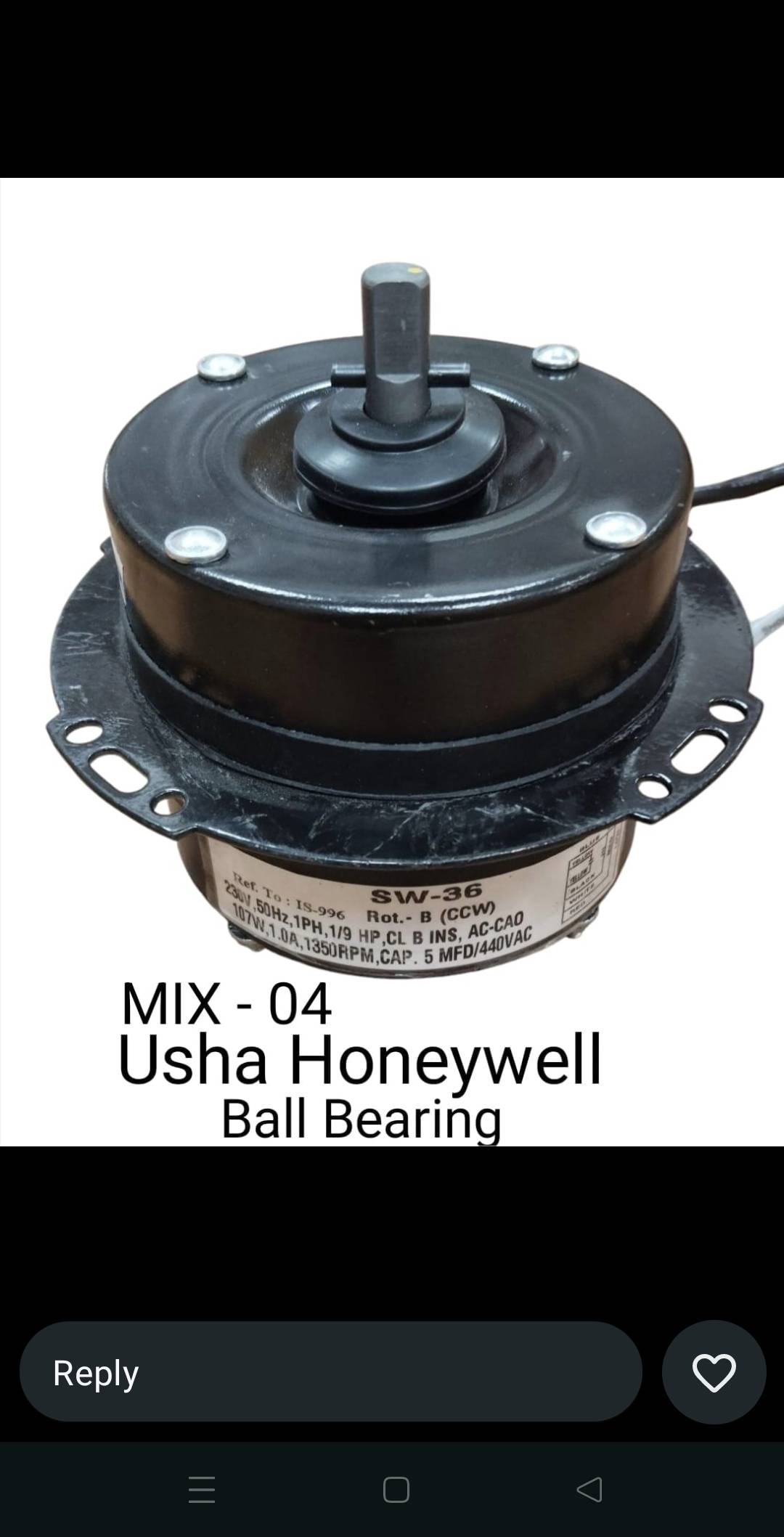 Usha Honeywell Ball Bearing SW-36 in Gorakhpur - Reliable and Efficient -  - Buy Online at SATYANAND SONKAR