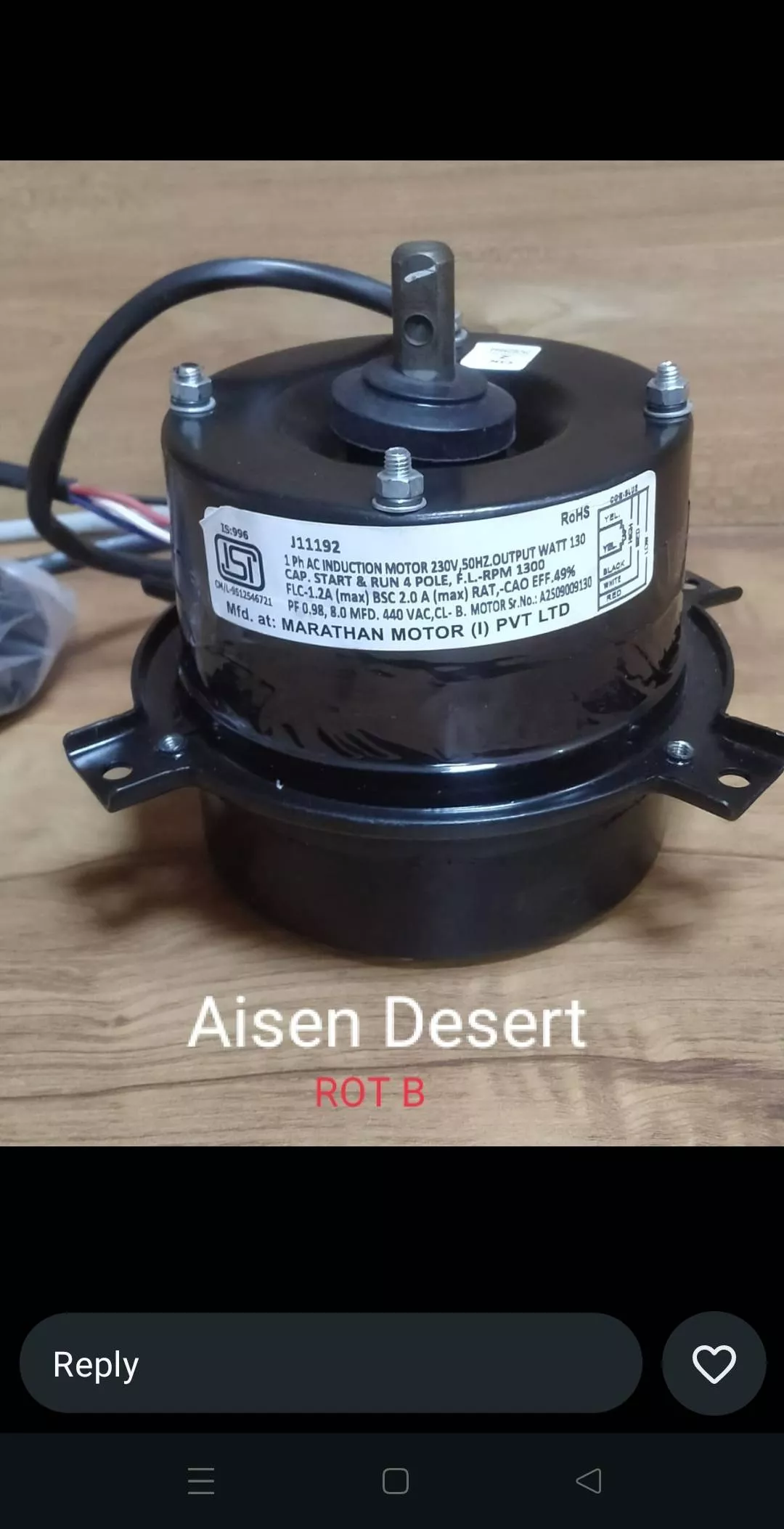 Aisen Desert Cooler Motor in Gorakhpur - High-efficiency Cooling -  - Buy Online at SATYANAND SONKAR