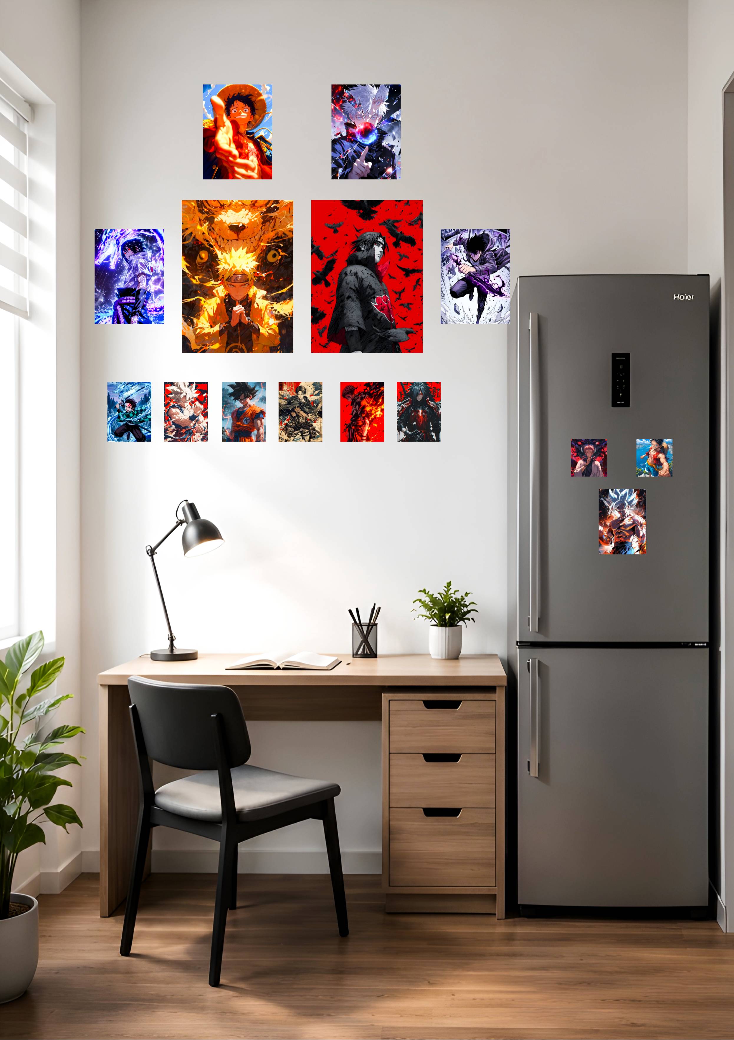 Stylish Room Make Over Kit featuring colorful A4 glossy posters and customizable acrylic magnets, designed for modern decor i - Image 1