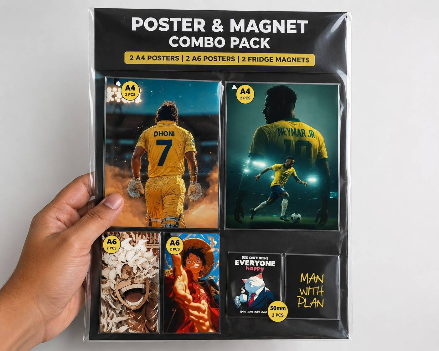Return Gift Combo Pack – Premium Custom Posters & Fridge Magnet Combo | A4 A6 Premium Posters -  - Buy Online at CLIQNSTIK
