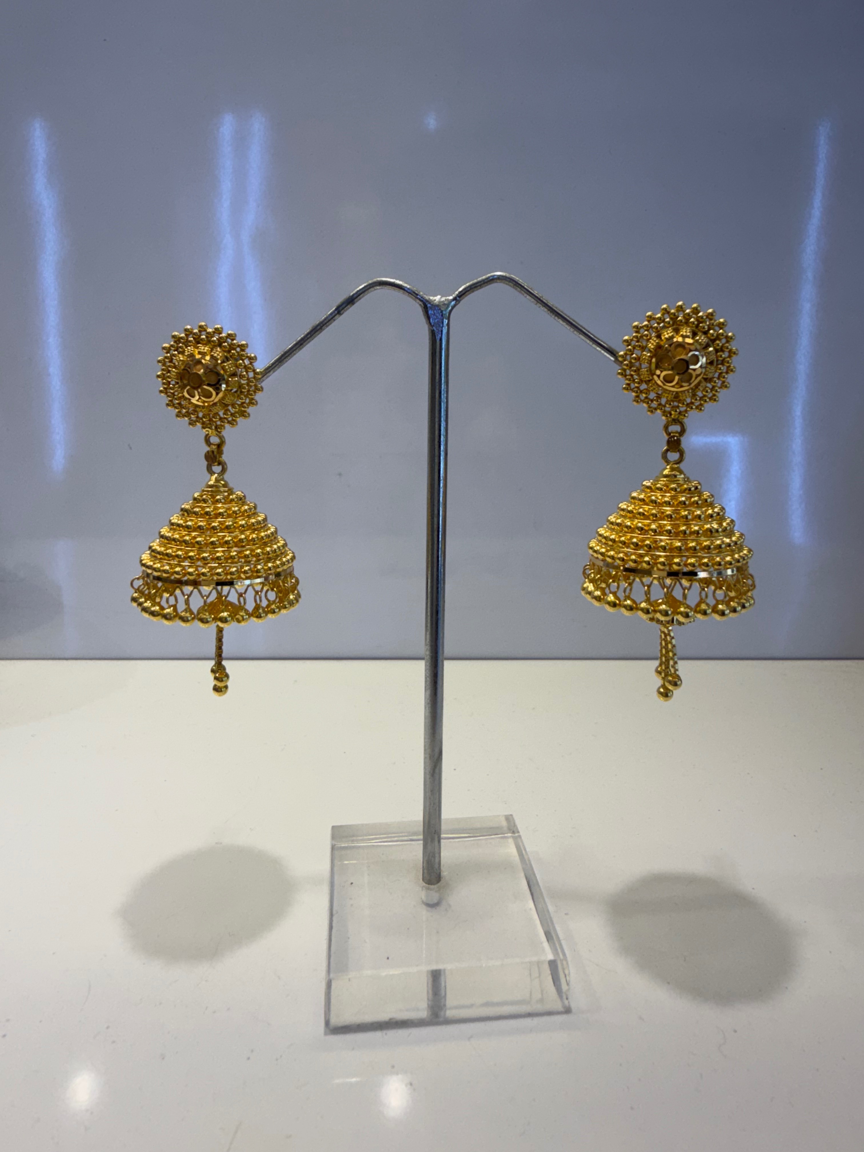 Traditional Jhumki Earrings in Dehradun - 22 Karat 916 Hallmark