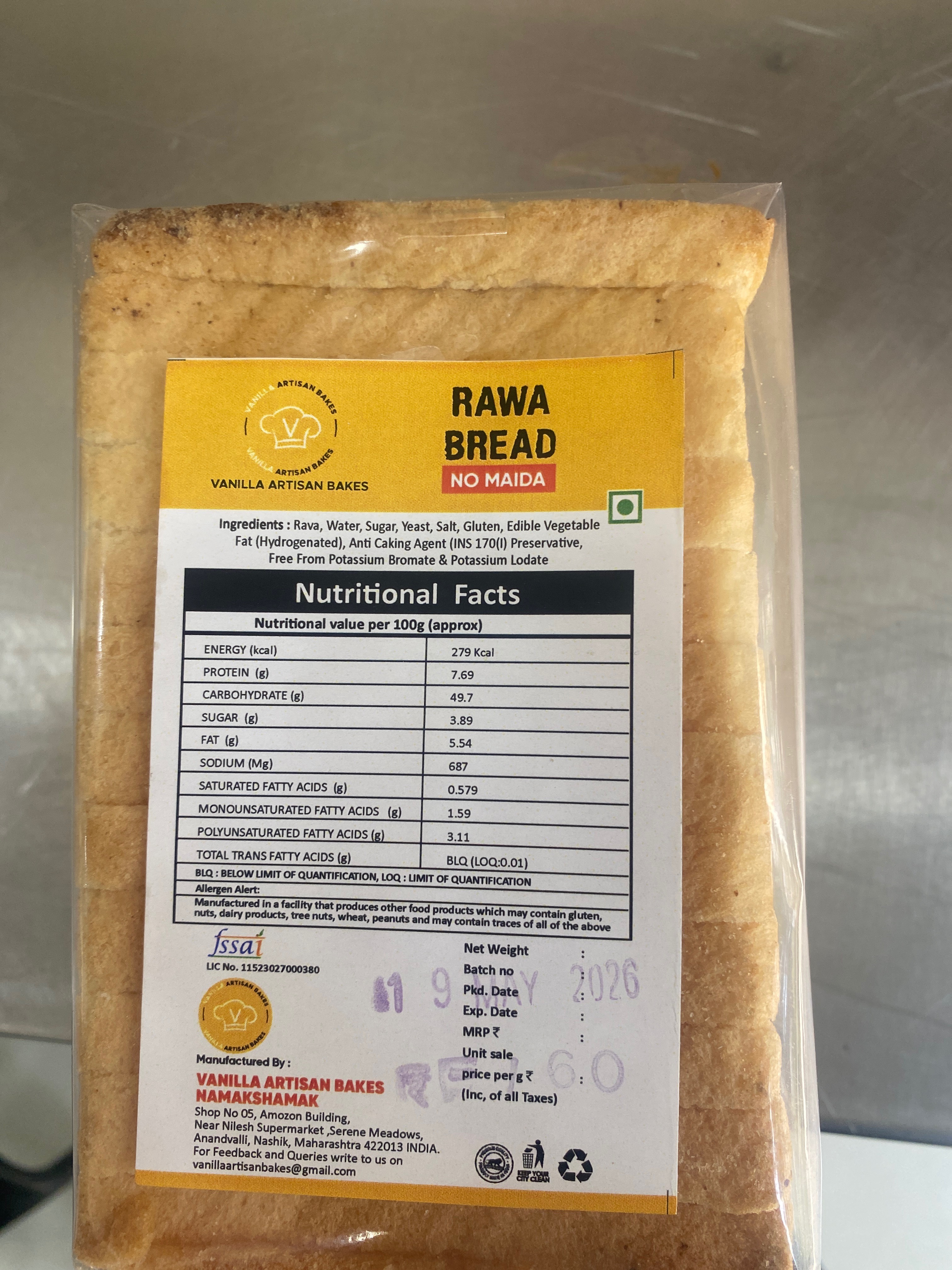 Rava Bread in Anand - Freshly Baked with 5% Discount -  - Buy Online at VANILLA ARTISAN BAKES