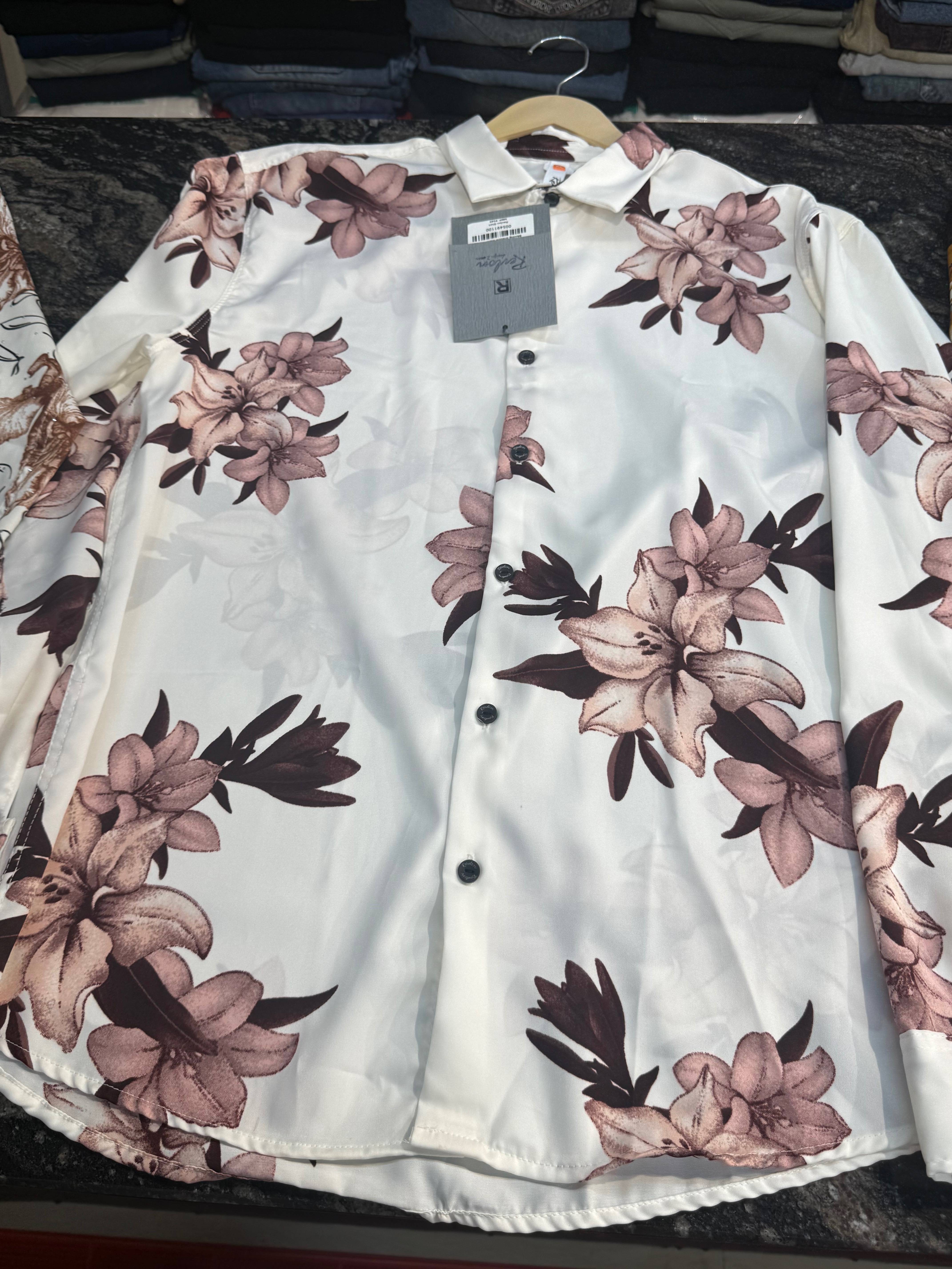 Fashion/Top: Floral Printed White Shirt in Kottarakkara - Elegant Design -  - Buy Online at MOVING SHADOW