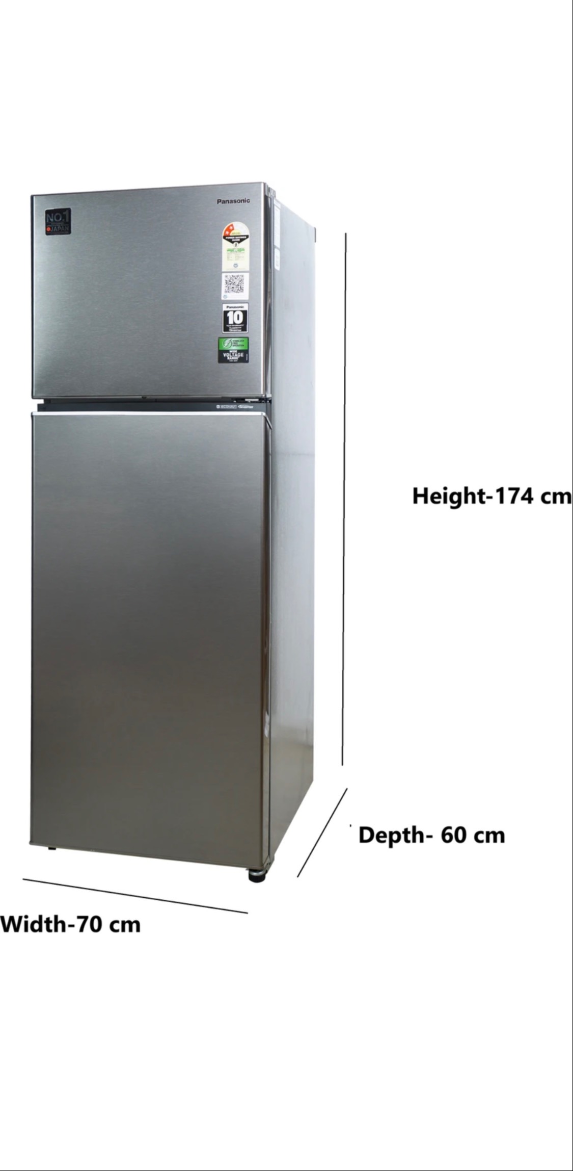 Panasonic Refrigerator in Udaipur Frost Free Double Door 2 Star 322 Liter - Image 3