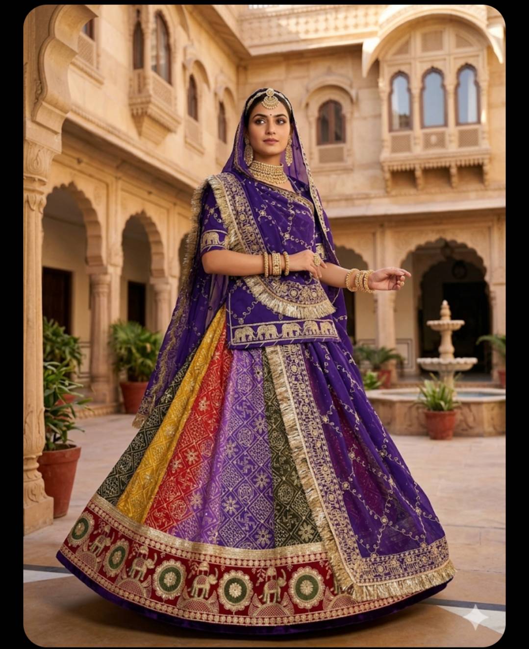 Rajputi Poshak in Dharma Collection Rajasthan: Symbol of Royal Elegance -  - Buy Online at DHARMA COLLECTION
