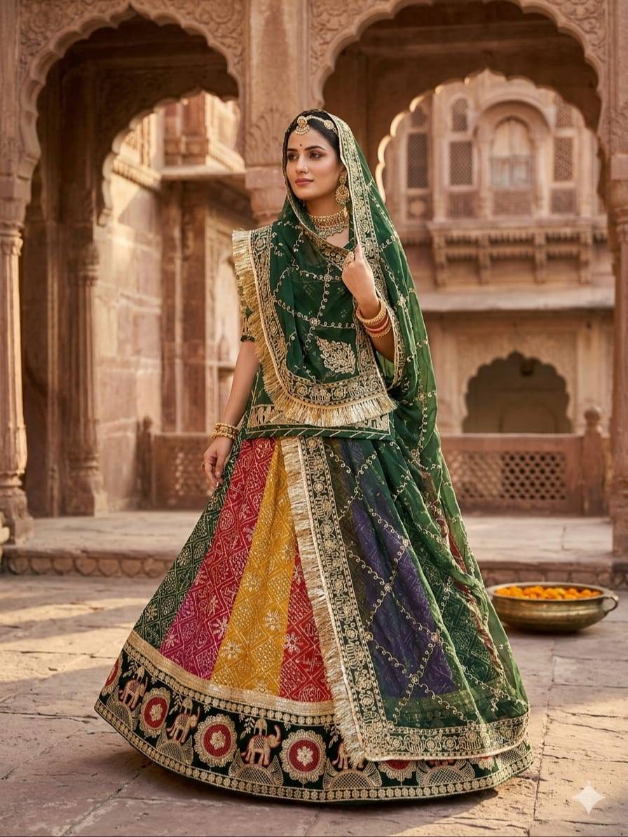 Rajputi Poshak in Dharma Collection Rajasthan: Symbol of Royal Elegance - Image 2
