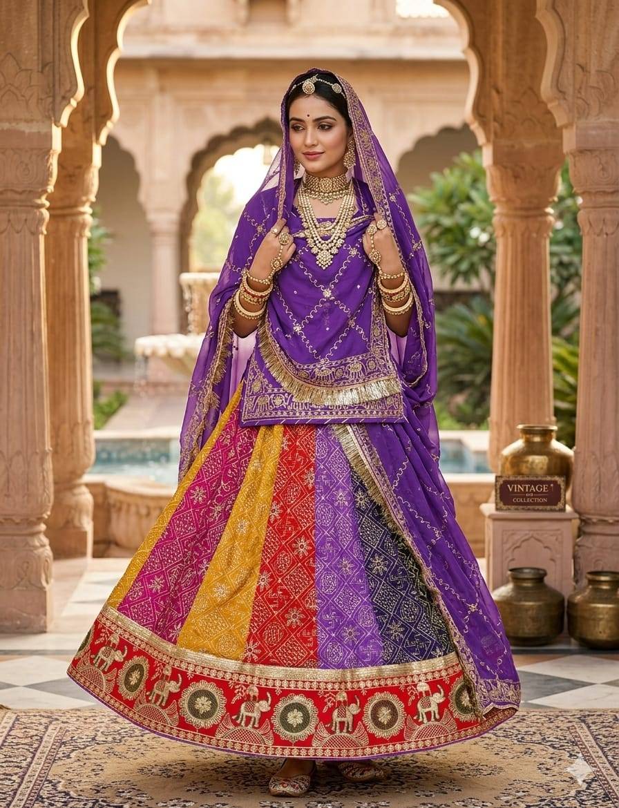 Rajputi Poshak in Dharma Collection Rajasthan: Symbol of Royal Elegance - Image 3