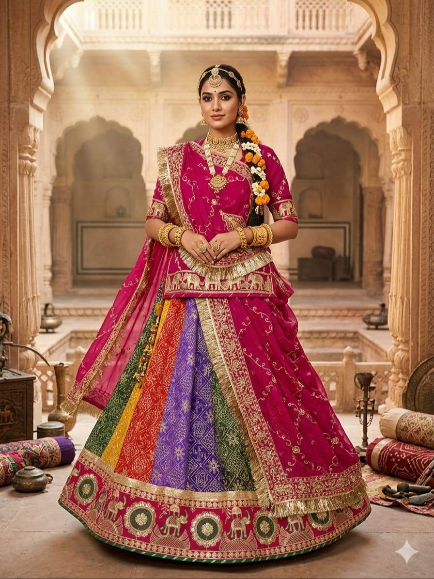 Rajputi Poshak in Dharma Collection Rajasthan: Symbol of Royal Elegance - Image 4