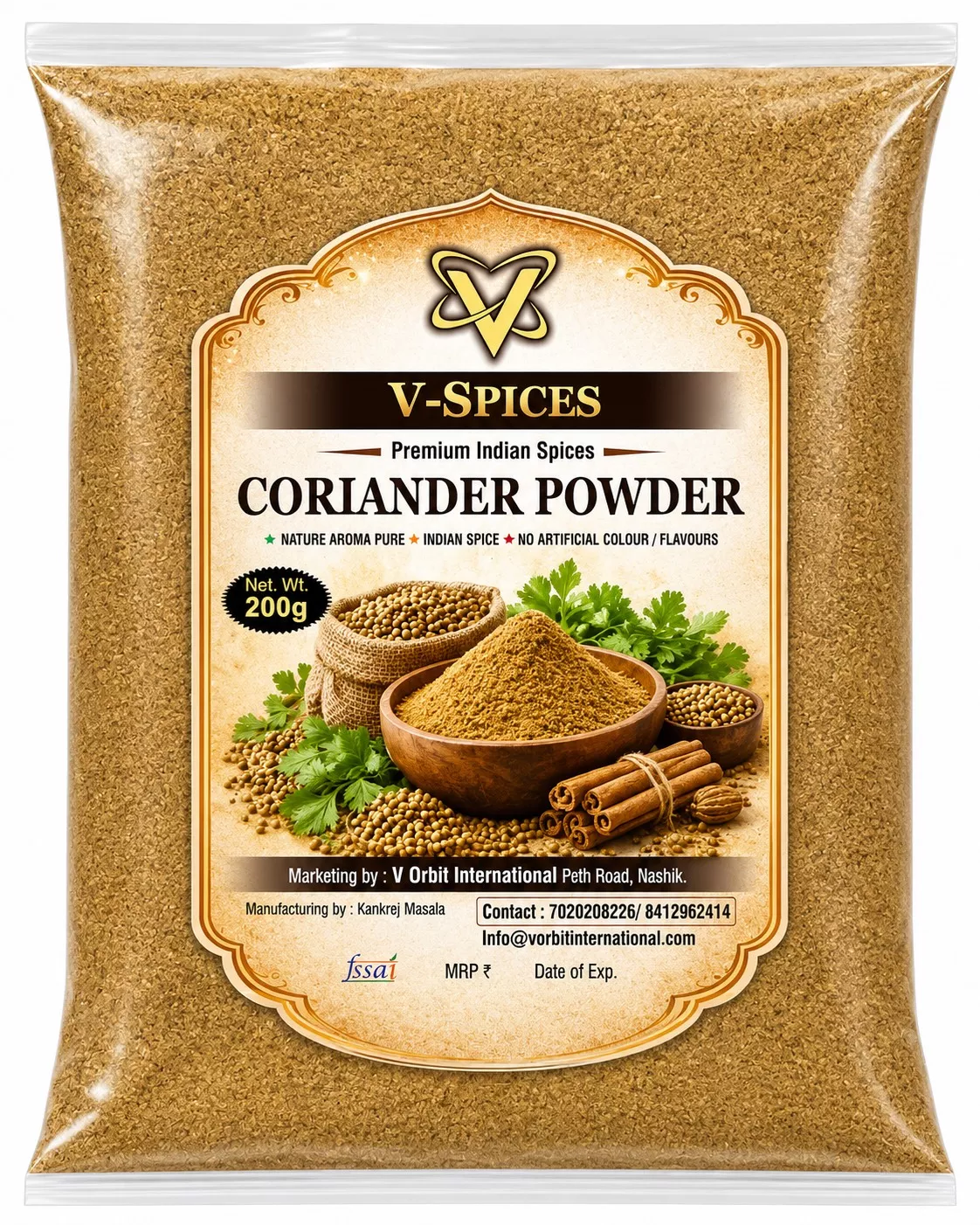 V Spices Coriander Powder in Pune - Organic Flavor Enhancer -  - Buy Online at V ORBIT INTERNATIONAL