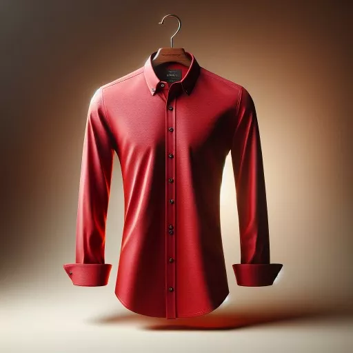 Elegant Men's Classic Red Dress Shirt in Yamuna Nagar featuring a slim fit design, vibrant red color, and high-quality fabric