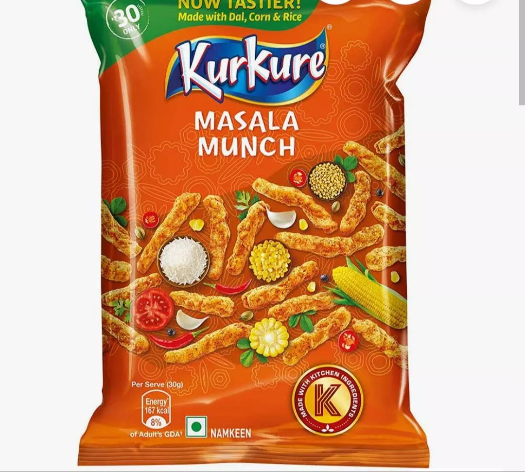 Crispy and colorful Kurkure Snack pack featuring the iconic crunchy texture, available at MANOJ KUMAR in Gaggal.