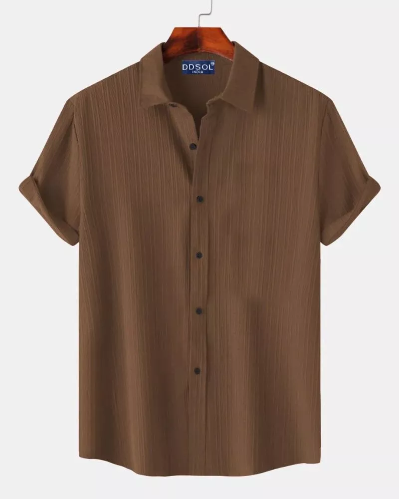 Stylish DDSOL Shirt Sleeve Men Shirt in Dhariwal with a comfortable fit, perfect for casual and formal occasions.