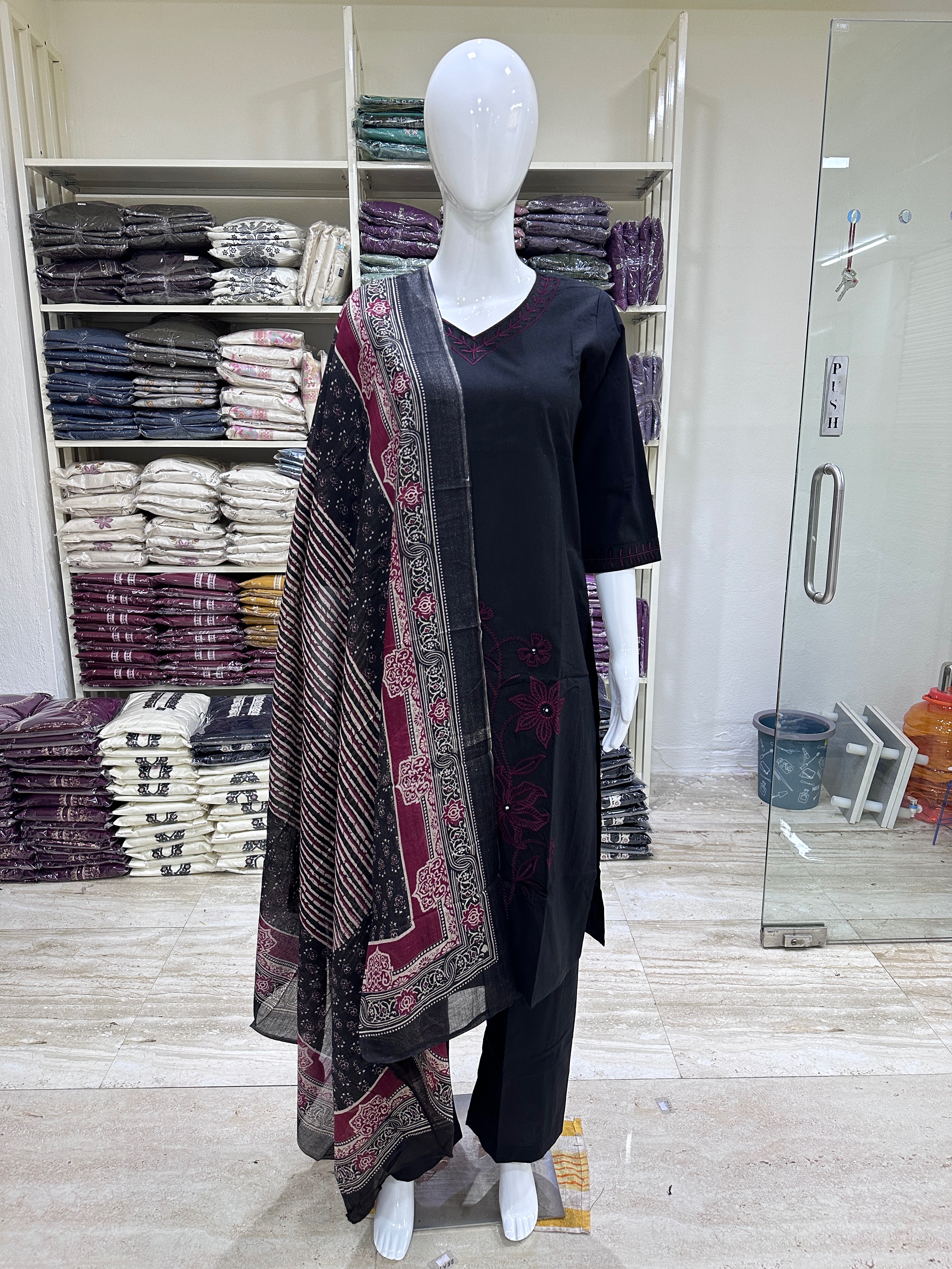 Stylish Dhabu cotton kurta sets in Sira featuring comfortable fabric, available in simple colors for office and daily wear - Image 2