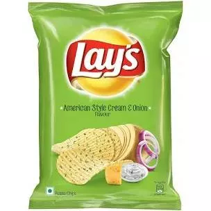 Lay's Potato Chips in Hoshiarpur featuring American Style Cream & Onion flavor — crispy and flavorful snack available in ADAM