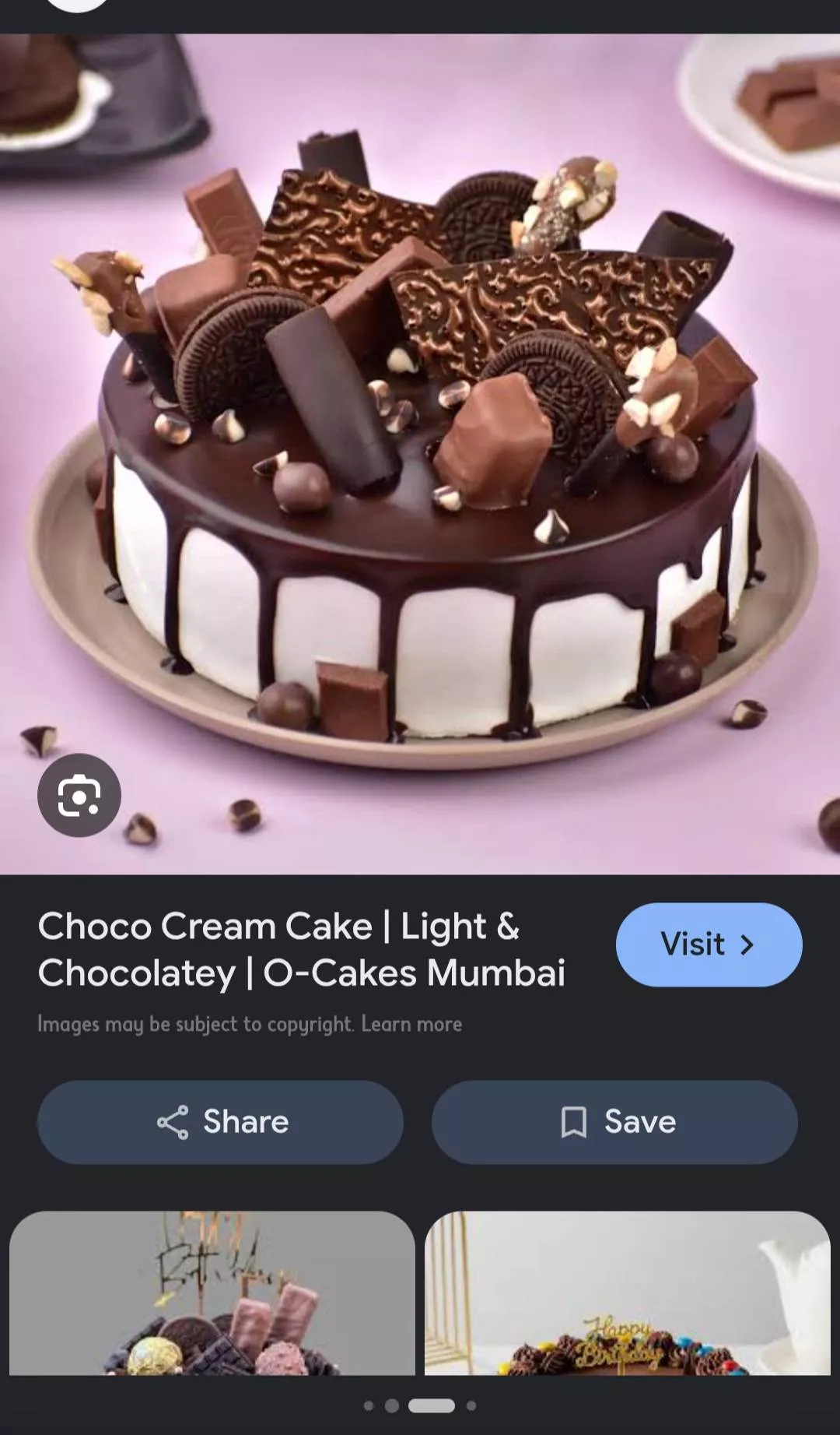 Delicious Ravi Sweets Choco Cream Cake with creamy chocolate frosting, perfect for celebrations, available in Khammam.