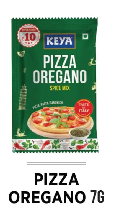 Keya Pizza Oregano Spice Mix packaging showcasing authentic Italian flavors, perfect for enhancing dishes in Bhadrachalam.