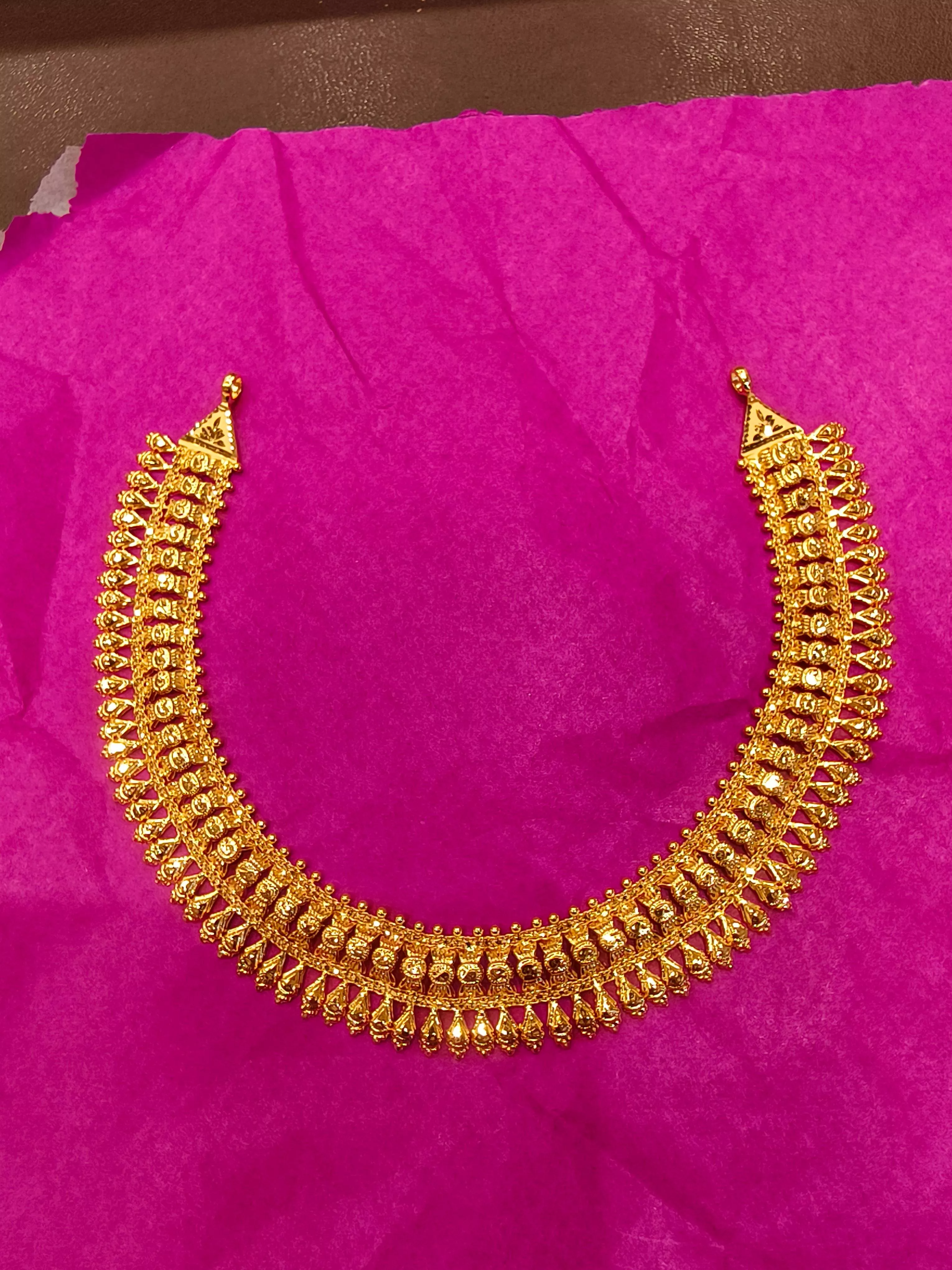 Elegant Traditional Gold-Plated Necklace featuring intricate designs, perfect for enhancing style, available at SHIV GOURI JE