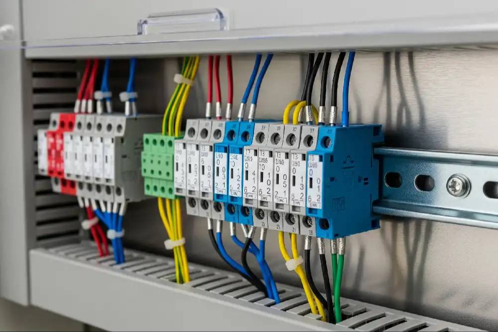 Modular Circuit Breaker Panel CE Certified featuring a PA66 V-0 housing and tin-plated copper busbar, available at JADHAV DYN