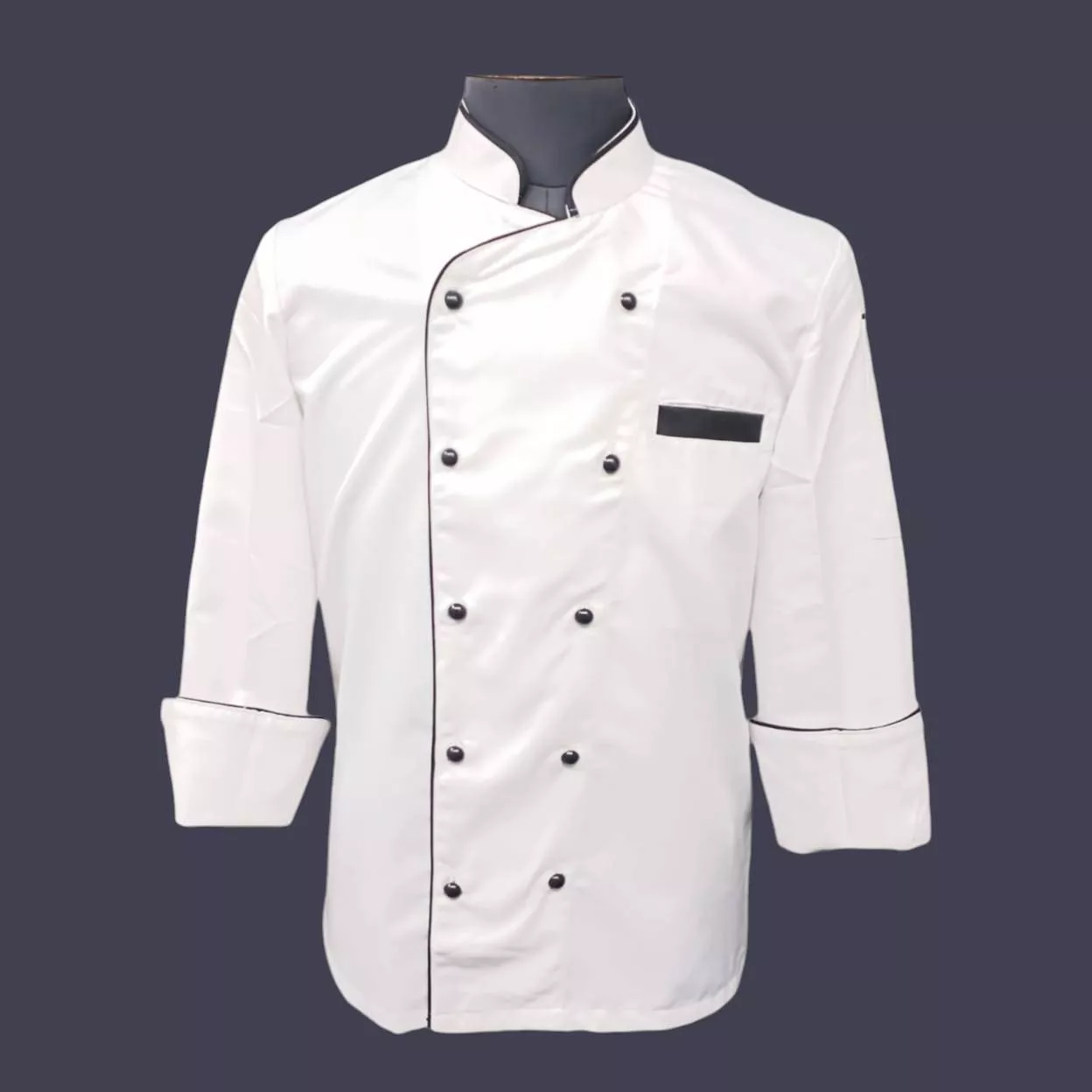 Durable and stylish Chef Coat Classic in New Delhi, featuring a double-breasted design, perfect for professional chefs.