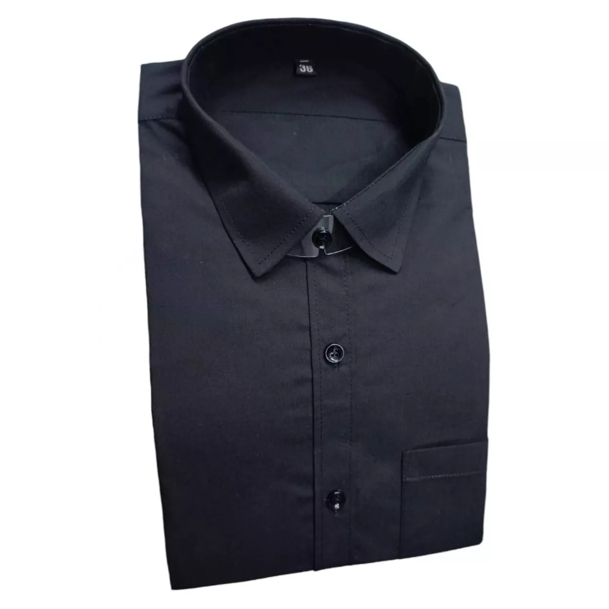 Elegant black formal shirt with a classic fit from D K UNIFORMS in Delhi, showcasing refined style and comfort.