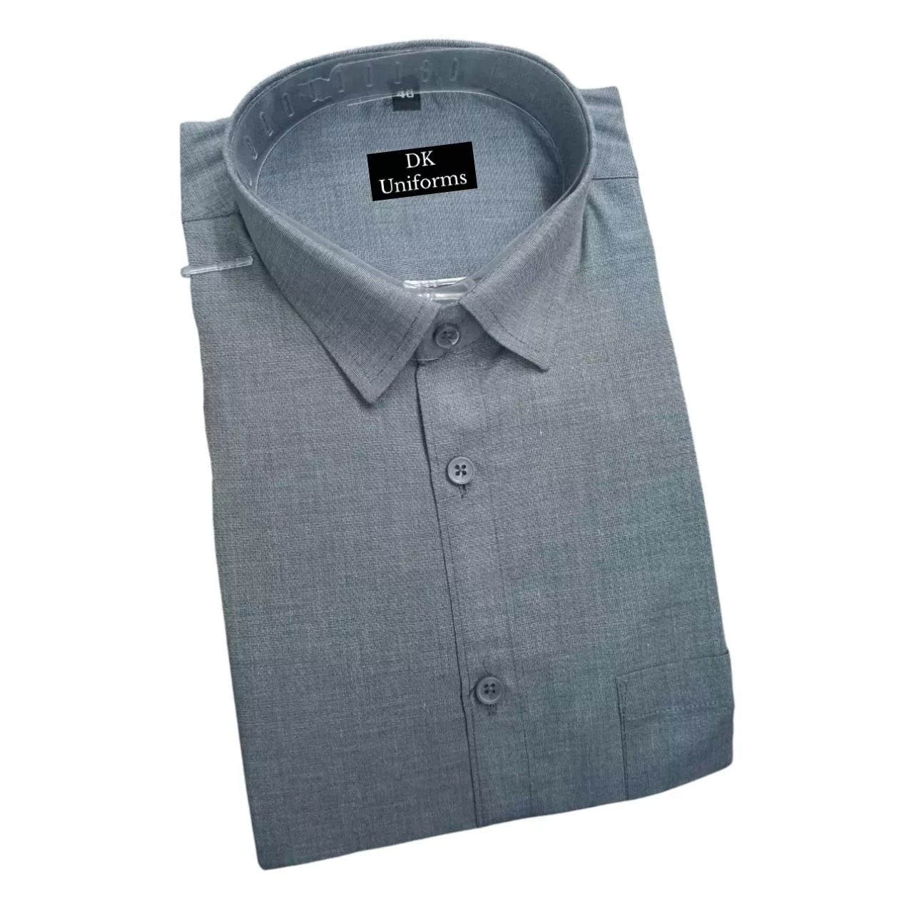 Stylish Grey filla fil Shirt displayed on a hanger, showcasing its comfortable fabric and design, available at D K UNIFORMS i
