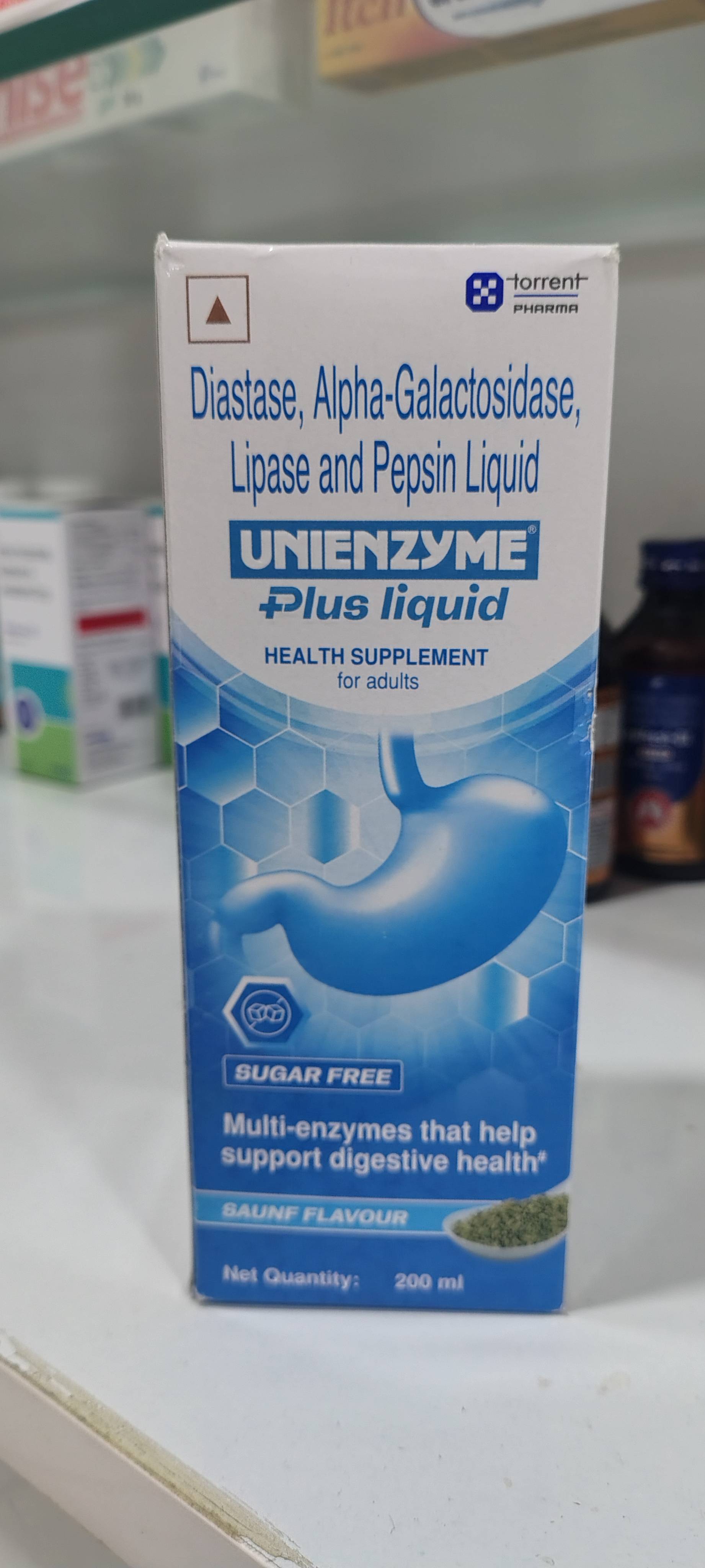 Unienzyme Plus Liquid in Mocha — a sugar-free digestive health supplement with multi-enzymes for optimal digestion